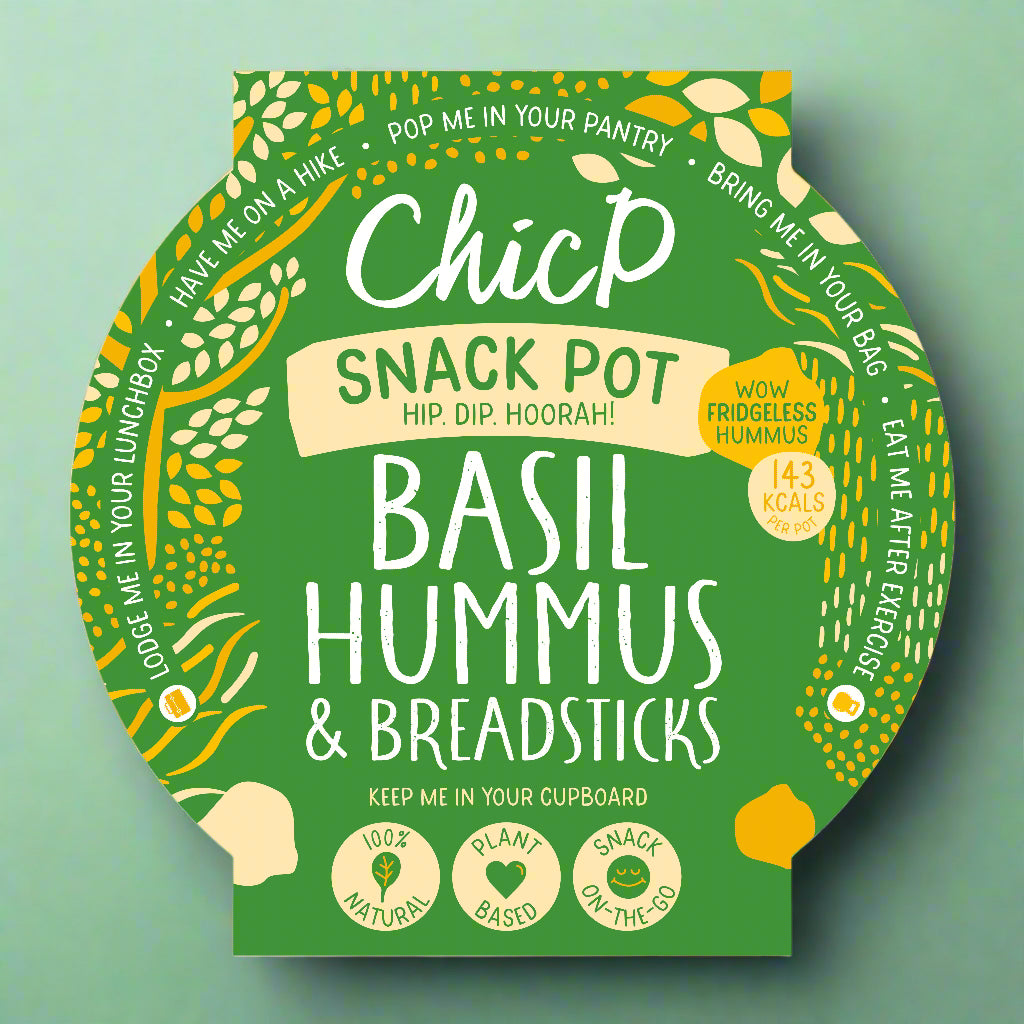 ChicP Basil Hummus Fridge-less Snack Pot